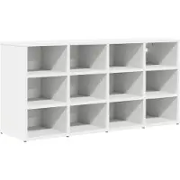 vidaXL Cabinet à chaussures Blanc 103 x 30 x 51 cm Bois d'ingénierie