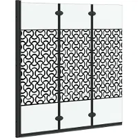 vidaXL Paroi de douche noire et transparente, 130 x 130 cm