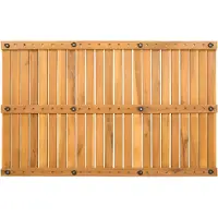 vidaXL Tapis de bain Uni Marron 80 x 50 cm bois