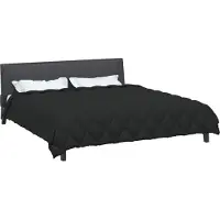 vidaXL Couette d'hiver noire 220 x 240 cm microfibre