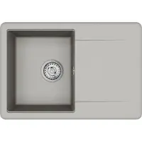 vidaXL Lavabo, 80 % quartz et 20 % résine, 670 x 460 mm, gris