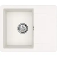 vidaXL Lavabo, 80 % quartz et 20 % résine, 560 x 460 mm, blanc