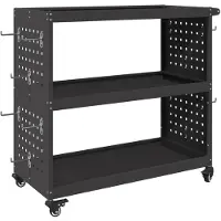 vidaXL Chariot à outils Noir 75 x 35 x 73 cm Acier laminé à froid