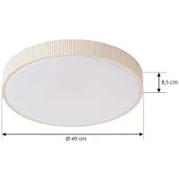 LINDBY Plafonnier , Zylo, dimmable, Beige, Salon / séjour, Plastique