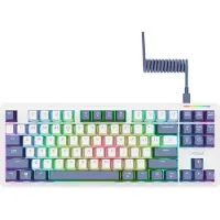 Trust Tastiera Meccanica da Gaming Xyra TKL (ING. Int., Filaire), Clavier, Blanc, Multicolore