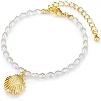 Lulu & Jane Bracelet or / blanc