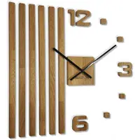 FLEXISTYLE Horloge murale en bois de chêne Lamelle 60 cm z230