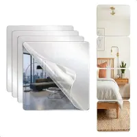 Luft Miroir adhésif XL - - 40x40 - 4 pièces - Décoration murale
