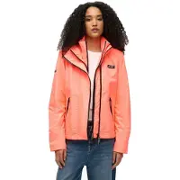 Superdry pour femme. W5011850A Veste coupe-vent à capuche Mountain coral (XXS), Casuel, Polyester, Corail