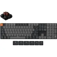 Keychron K5 QMK Clavier mécanique sans fil version 2, QWERTY US, RGB LED, (échangeable à chaud) / Brown Switch K5X-H3