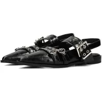 POSH by Poelman Ballerines à lanières 'Ava' noir