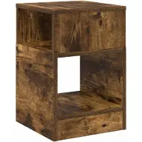 vidaXL Table d'appoint Chêne fumé 30,5 x 30 x 45 cm Bois d'ingénierie