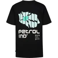 Petrol Industries T-Shirt 'Aguila' bleu / noir / blanc