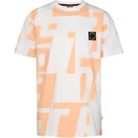 Petrol Industries T-Shirt 'Montaña' orange / noir / blanc