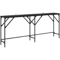 vidaXL Table console Chêne noir 180 x 30 x 75 cm Bois d'ingénierie