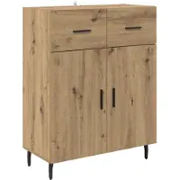 vidaXL Sideboard Chêne Artisan 69,5 x 34 x 90 cm Matériau dérivé du bois