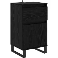 vidaXL Sideboard noir imitation chêne 35 x 40 x 70 cm Bois composite