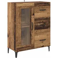 vidaXL Buffet vieux bois 69,5 x 34 x 90 cm bois composite et fer