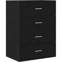 vidaXL Buffet noir aspect chêne 60 x 39 x 80 cm en aggloméré