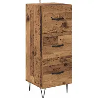 vidaXL Buffet vieux bois 34 x 34,5 x 90 cm Bois composite