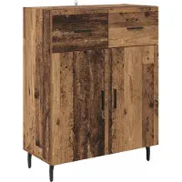 vidaXL Sideboard vieux bois 69,5 x 34 x 90 cm Matériau dérivé du bois
