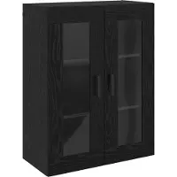 vidaXL Sideboard noir imitation chêne 69,5 x 34 x 90 cm Bois composite