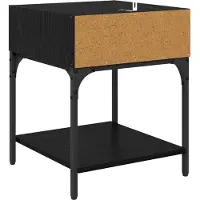 vidaXL Table de chevet 2 pcs Chêne noir 40 x 40 x 50 cm