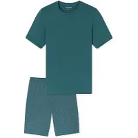 Schiesser Pyjama court ' Casual Essentials ' vert