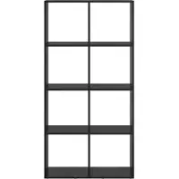 vidaXL Bibliothèque Noir 69,5 x 29 x 137,5 cm Bois d'ingénierie