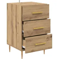 vidaXL Cabinet de chevet avec tiroir chêne artisanal Bois d'ingénierie