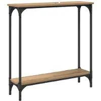 vidaXL Table console avec étagère Chêne artisanal 75 x 22,5 x 75 cm