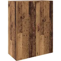 vidaXL Armoire murale 2 pièces en bois recyclé 69,5 x 34 x 90 cm en bois aggloméré