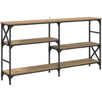 vidaXL Table console avec étagère chêne artisanal 150 x 29 x 76,5 cm
