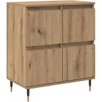 vidaXL Armoire de rangement, 2 pièces, chêne artisanal, 60 x 35 x 70 cm