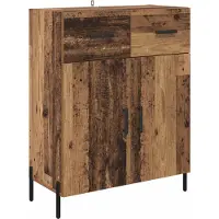 vidaXL Sideboard vieux bois 69,5 x 34 x 90 cm Matériau dérivé du bois