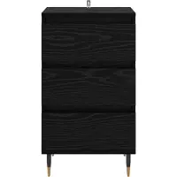 vidaXL Sideboard noir imitation chêne 35 x 40 x 70 cm Bois composite