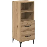 vidaXL Sideboard Chêne Artisan 34 x 34,5 x 90 cm Matériau dérivé du bois