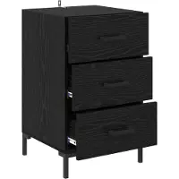 vidaXL Cabinet de chevet Chêne noir 40 x 40 x 66 cm Bois d'ingénierie