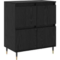vidaXL Sideboard noir imitation chêne 60 x 35 x 70 cm
