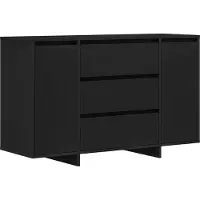 vidaXL Sideboard Noir 120 x 41 x 75 cm Bois composite