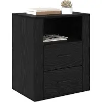 vidaXL Cabinet de chevet Chêne noir 50 x 36 x 60 cm Bois d'ingénierie