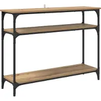 vidaXL Table console avec étagère Chêne artisanal 100 x 29 x 75 cm