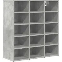 vidaXL Cabinet à chaussures Gris béton 77,5 x 30 x 83,5 cm