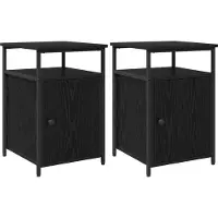 vidaXL Cabinet de chevet Chêne noir Bois d'ingénierie