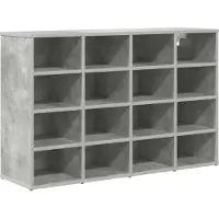 vidaXL Cabinet à chaussures avec étagère Gris béton 103 x 30 x 67 cm