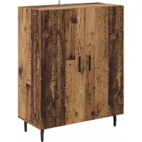 vidaXL Sideboard vieux bois 69,5 x 34 x 90 cm Matériau dérivé du bois