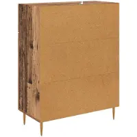 vidaXL Sideboard vieux bois 69,5 x 34 x 90 cm Matériau dérivé du bois