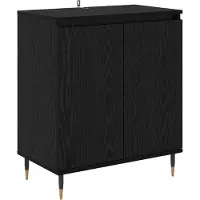 vidaXL Sideboard noir imitation chêne 60 x 35 x 70 cm Bois composite