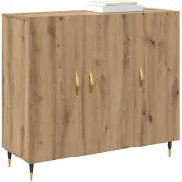 vidaXL Sideboard Chêne Artisan 90 x 34 x 80 cm Bois composite