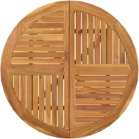 vidaXL Table de jardin à85 cm bois massif acacia